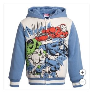 New!!! Disney Marvel Kids' Boys Blue/White Toddler Girls Hoodie Size 4T NWT NIB!